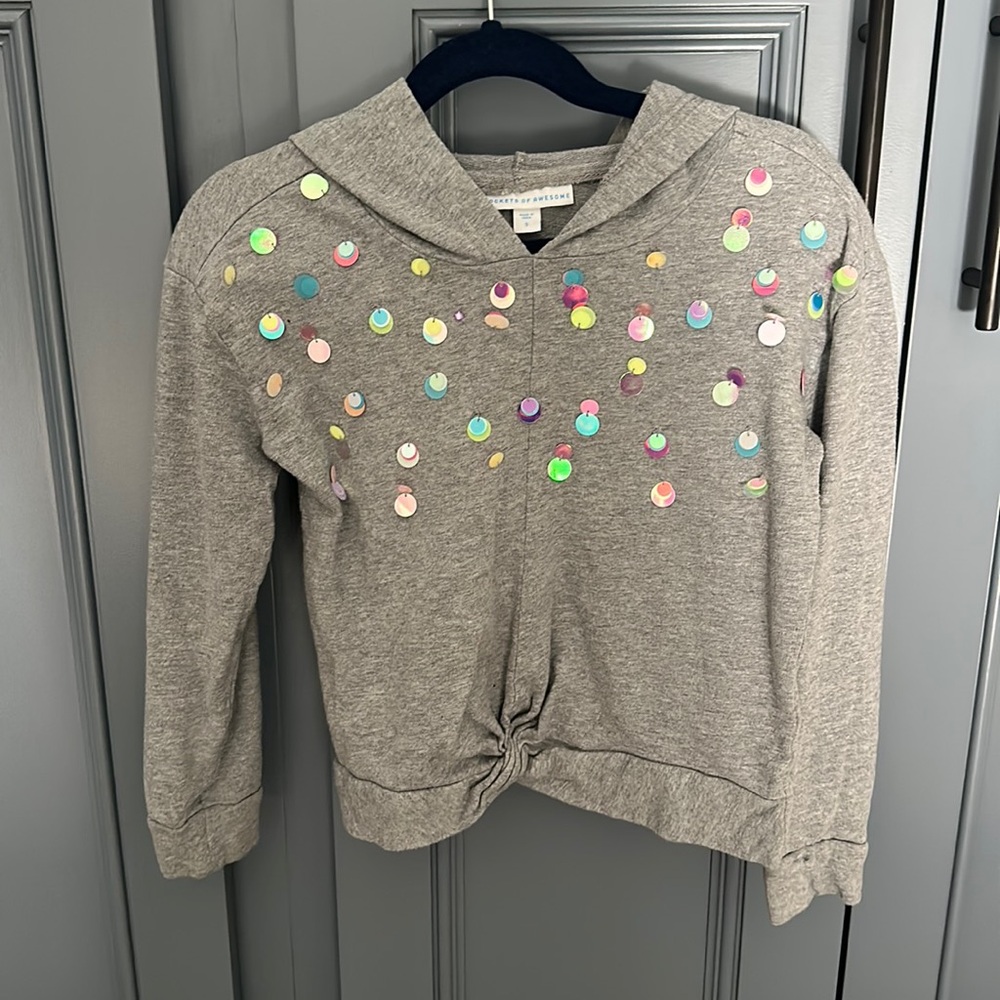 Rockets of Awesome Sequined hooded shirt